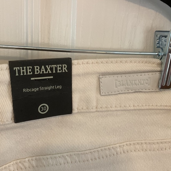 NWT Blank NYC The Baxter Ribcage Straight Leg White Button-fly Jeans size 30 - Picture 5 of 6